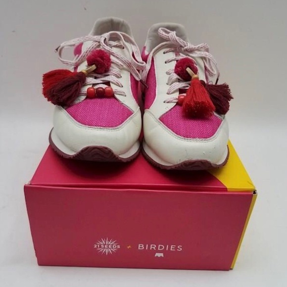 THE ROADRUNNER in Birdies x 21SEED 
Hibiscus Raffia size 10.5 with Box - Picture 1 of 9